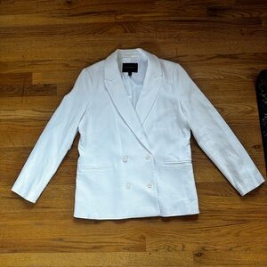 Banana Republic white linen blazer size 10